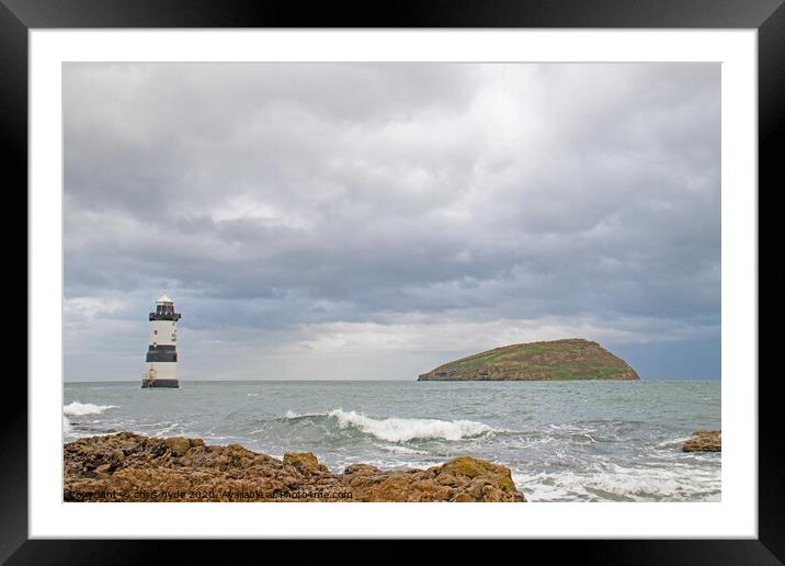 Puffin Island Lighthouse 4 Framed Mounted Print by chris hyde