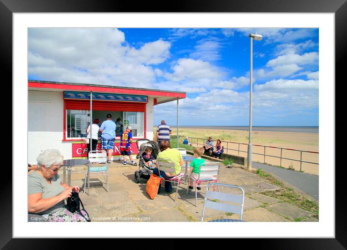 Beach cafe on the seafront at Chapel St. Leonards in Lincolnshire.  Framed Mounted Print by john hill