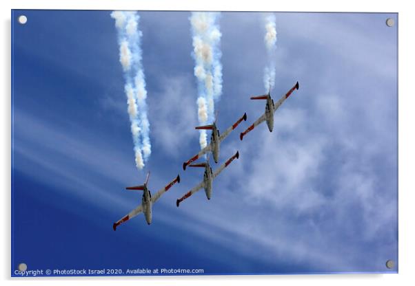 IAF Fouga Magister aerobatics display Acrylic by PhotoStock Israel