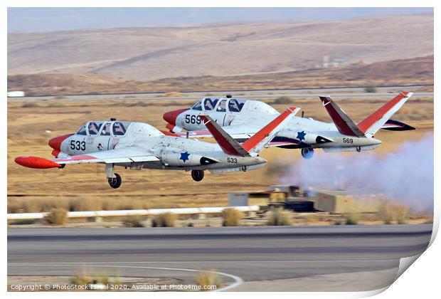 IAF Fouga Magister aerobatics display Print by PhotoStock Israel