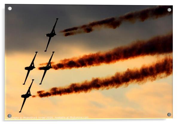 IAF Fouga Magister aerobatics display Acrylic by PhotoStock Israel