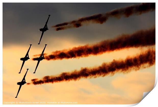 IAF Fouga Magister aerobatics display Print by PhotoStock Israel
