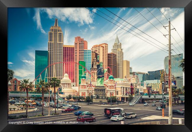 New York New York - Las Vegas Framed Print by Craig Doogan