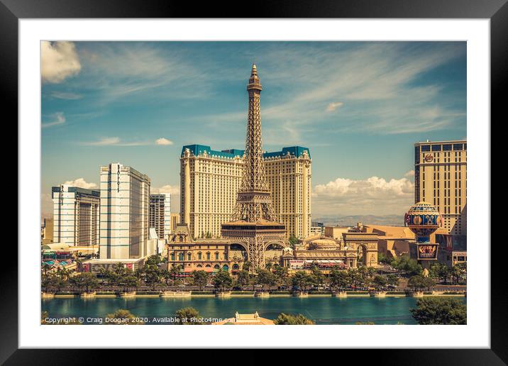 Eiffel Tower Las Vegas Framed Mounted Print by Craig Doogan