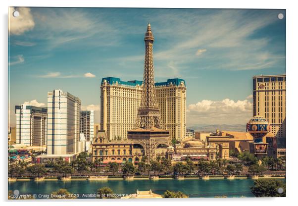 Eiffel Tower Las Vegas Acrylic by Craig Doogan