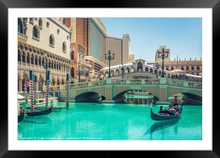 The Venetian Las Vegas Framed Mounted Print by Craig Doogan