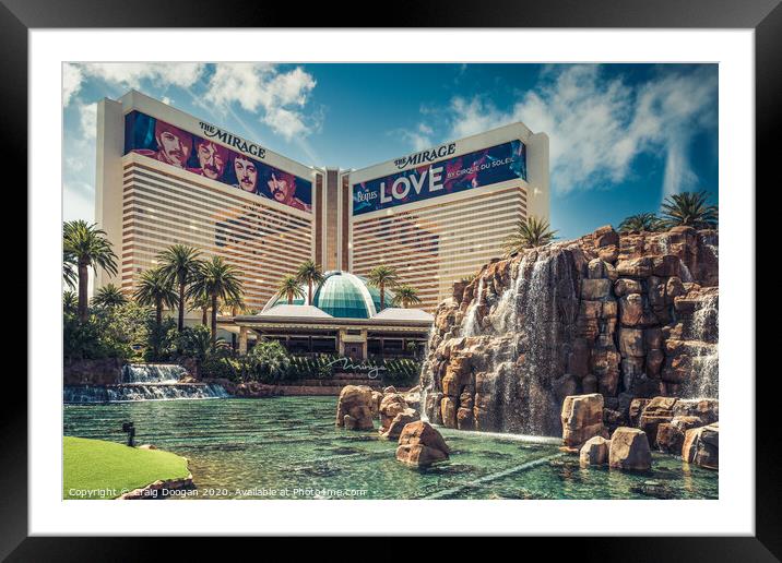 The Mirage - Vegas Framed Mounted Print by Craig Doogan