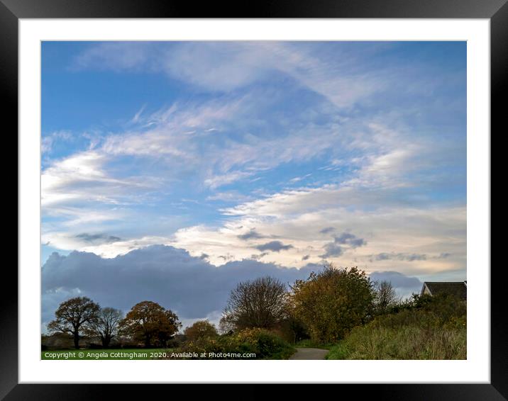 Beautiful Sky over Bishopthorpe Framed Mounted Print by Angela Cottingham