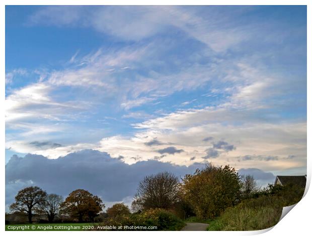 Beautiful Sky over Bishopthorpe Print by Angela Cottingham