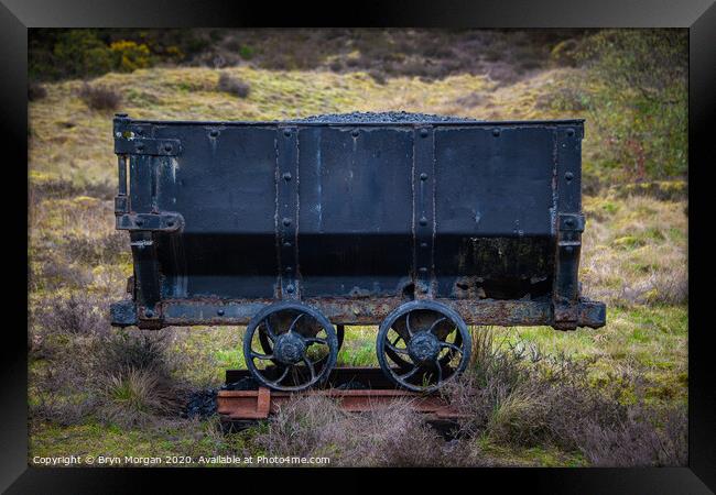Coal wagon in Wales Framed Print by Bryn Morgan