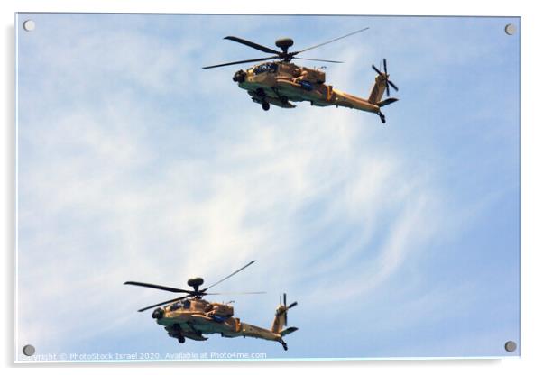 IAF Apache Helicopter  Acrylic by PhotoStock Israel