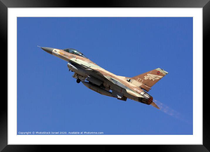  IAF F-16A Fighter jet Framed Mounted Print by PhotoStock Israel