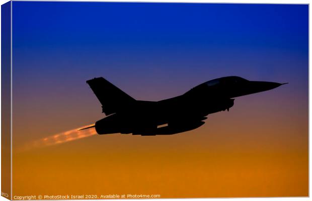  IAF F-16B Fighter jet Canvas Print by PhotoStock Israel
