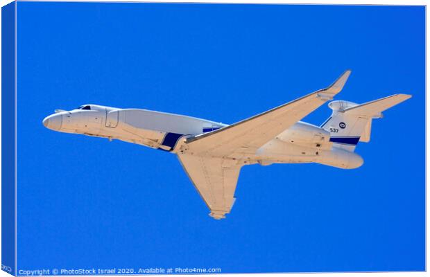 Gulfstream G550 in flight Canvas Print by PhotoStock Israel
