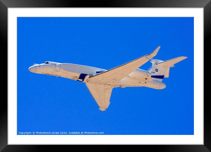 Gulfstream G550 in flight Framed Mounted Print by PhotoStock Israel