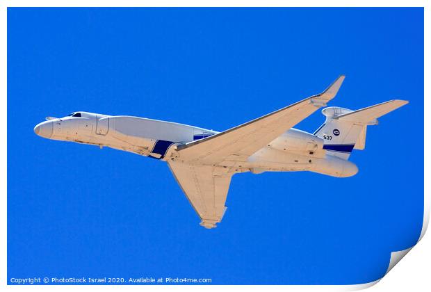 Gulfstream G550 in flight Print by PhotoStock Israel