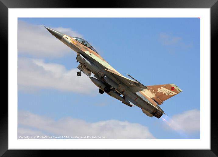  IAF F-16A Fighter jet Framed Mounted Print by PhotoStock Israel