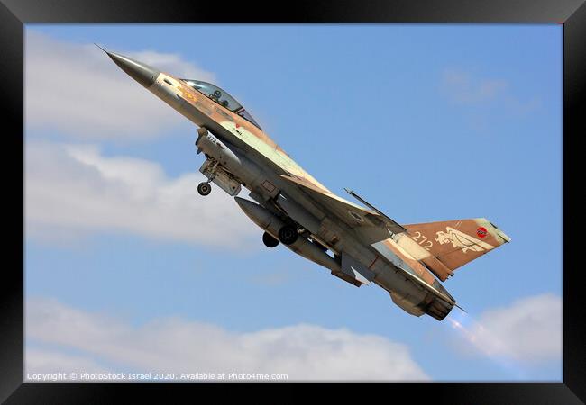  IAF F-16A Fighter jet Framed Print by PhotoStock Israel