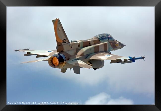  IAF F-16I Fighter jet Framed Print by PhotoStock Israel