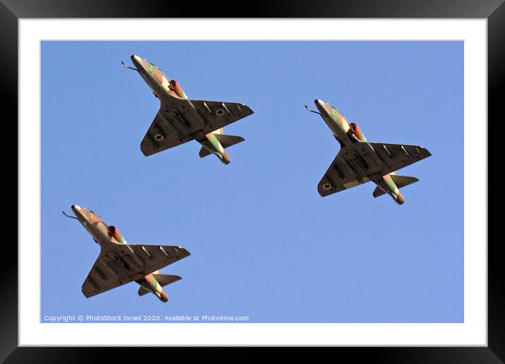 IDF Skyhawk jet Framed Mounted Print by PhotoStock Israel