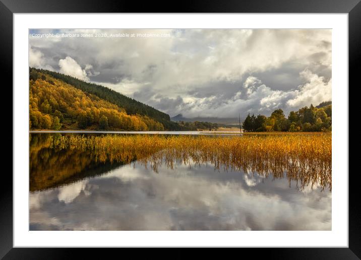Loch Pityoulish in Autumn, Cairngorms Scotland Framed Mounted Print by Barbara Jones