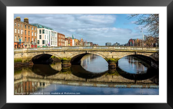 Dublin City Framed Mounted Print by jim Hamilton