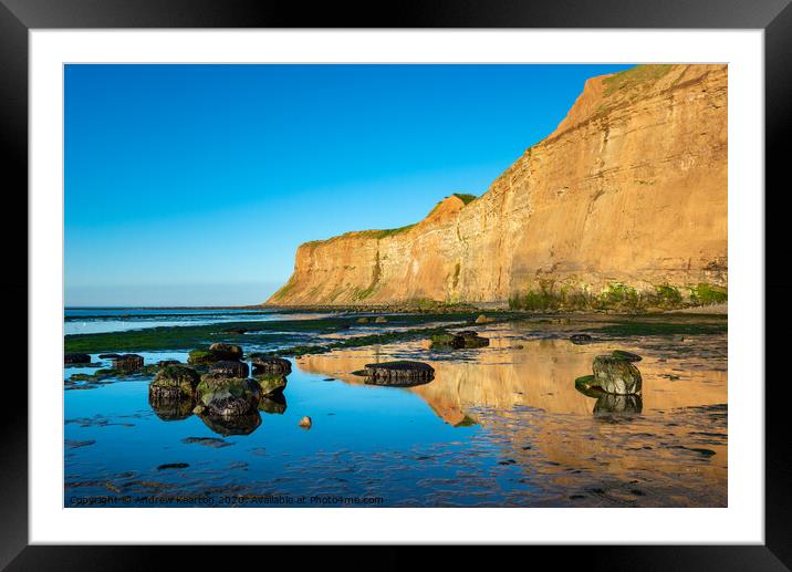 Huntcliff, Saltburn-by-the-sea, North Yorkshire Framed Mounted Print by Andrew Kearton
