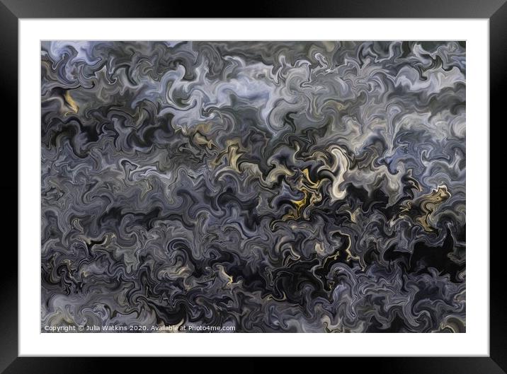 Abstract texture Framed Mounted Print by Julia Watkins