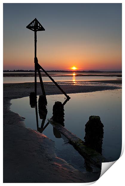 West Wittering Sunset Print by Ashley Chaplin