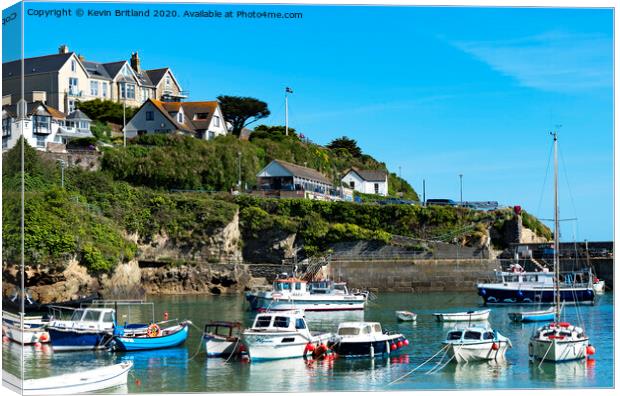 newquay harbour cornwall Canvas Print by Kevin Britland