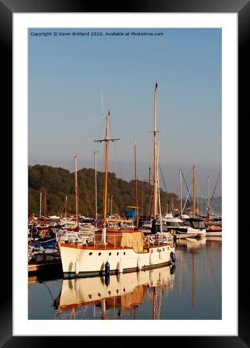 mylor yacht harbour cornwall Framed Mounted Print by Kevin Britland