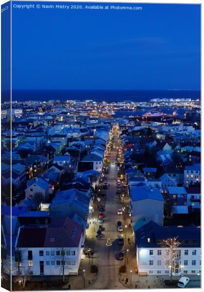 A winter morning, Reykjavík, Iceland Canvas Print by Navin Mistry