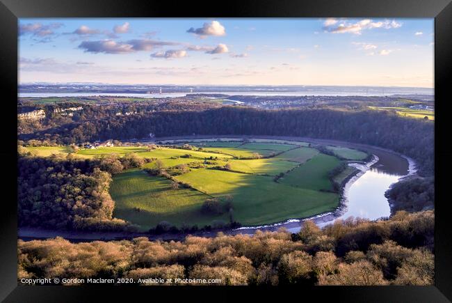 Wye Valley Chepstow, from Eagle's Nest Framed Print by Gordon Maclaren
