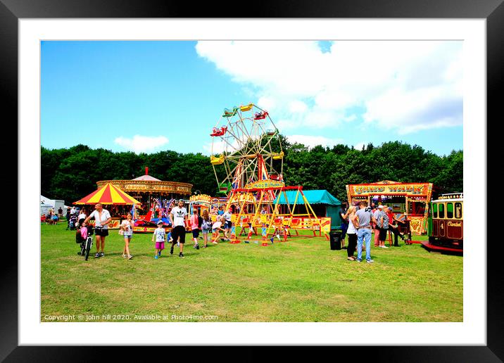 Countryside funfair at Tansley in Derbyshire. Framed Mounted Print by john hill