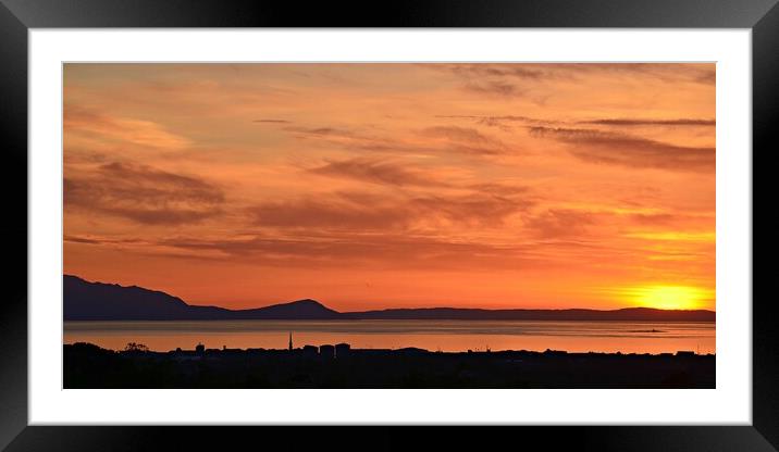 A Scottish sunset, Ayr at dusk Framed Mounted Print by Allan Durward Photography