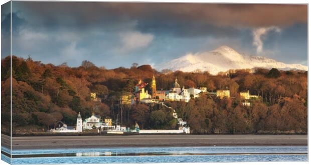 Portmeirion in winter Canvas Print by Rory Trappe