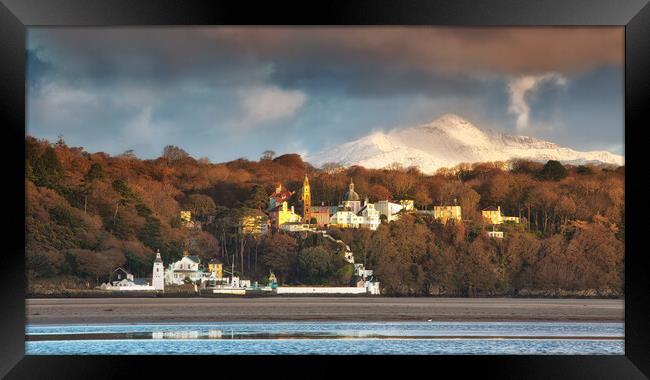 Portmeirion in winter Framed Print by Rory Trappe