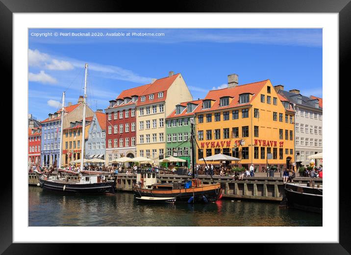 Colourful Nyhavn Copenhagen Framed Mounted Print by Pearl Bucknall