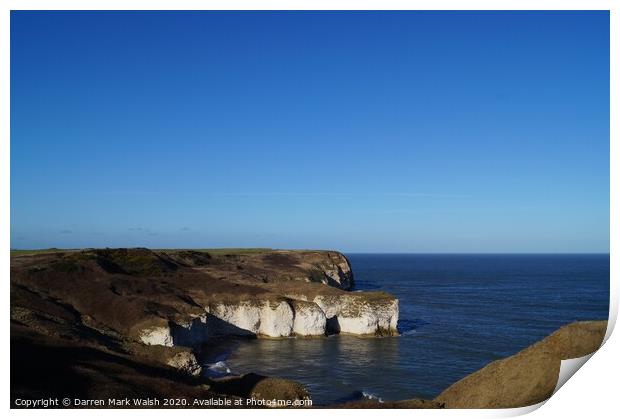 Flamborough Cliffs Print by Darren Mark Walsh