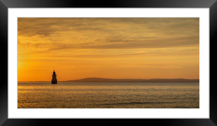 Plover Scar Lighthouse Framed Mounted Print by Phil Durkin DPAGB BPE4