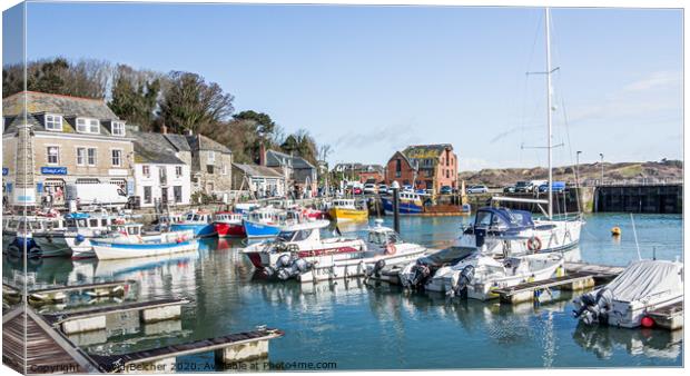 Padstow harbour  Canvas Print by David Belcher