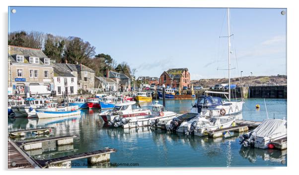 Padstow harbour  Acrylic by David Belcher