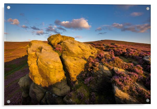 The Worm Stones, Glossop, Derbyshire Acrylic by Andrew Kearton