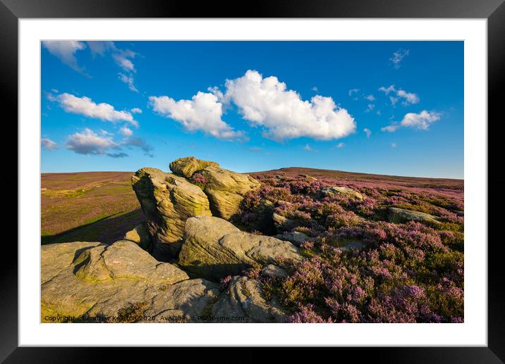 The Worm Stones, Glossop, Derbyshire Framed Mounted Print by Andrew Kearton