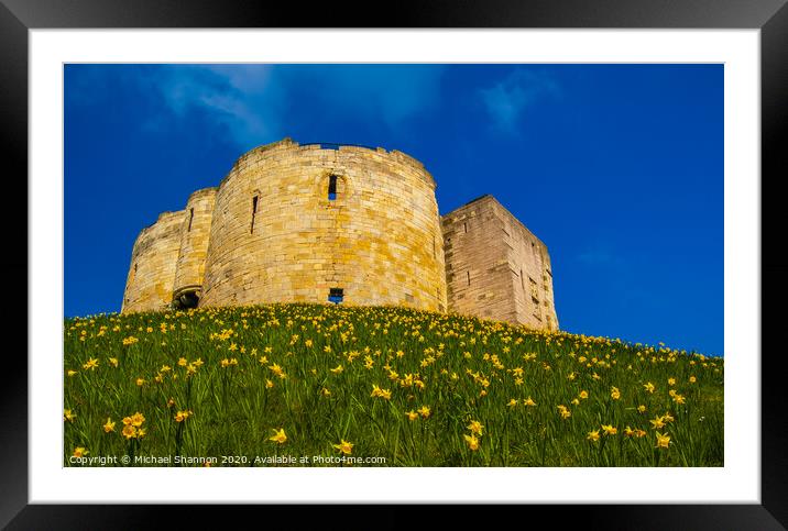 Cliffords Tower in York Framed Mounted Print by Michael Shannon