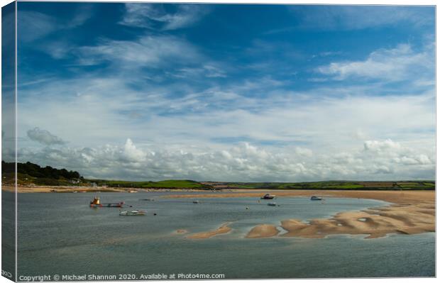 The River Camel near Padstow in Cornwall Canvas Print by Michael Shannon