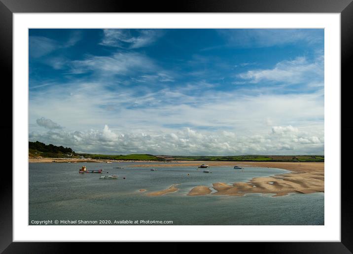 The River Camel near Padstow in Cornwall Framed Mounted Print by Michael Shannon
