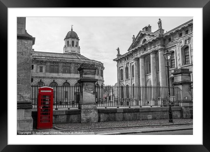 Oxford Calling Framed Mounted Print by Neil Porter