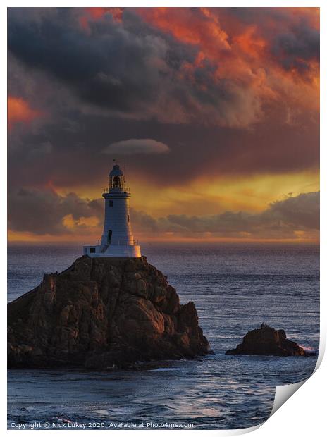 Le Corbiere Lighthouse  Jersey Print by Nick Lukey