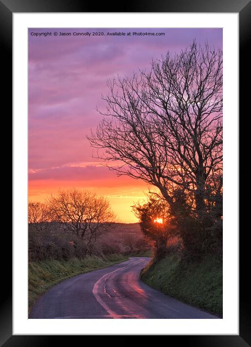 A Welsh Sunset Framed Mounted Print by Jason Connolly